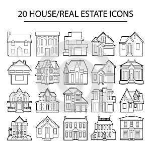 set of house icons. Vector illustration decorative design