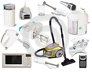 Set of household appliances