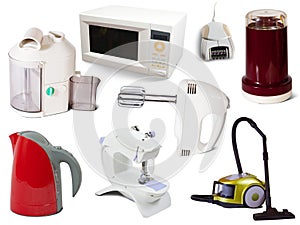 Set of household appliances