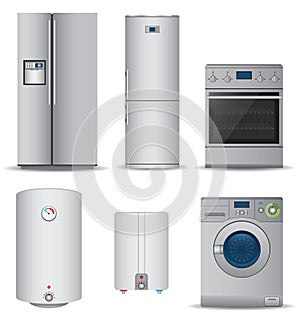 Set of household appliances