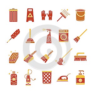 set of household items. Vector illustration decorative design