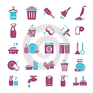 Set of household items. Vector illustration decorative design