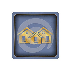 set of houses button design.. Vector illustration decorative design