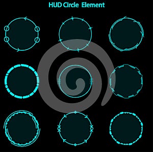Set of hud circle elements,Futuristic Sci Fi Modern User Interface Set.hud circle elements,head up display,hud elements