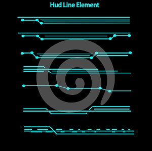 Set of hud line elements,Futuristic Sci Fi Modern User Interface Set.hud line elements,head up display photo