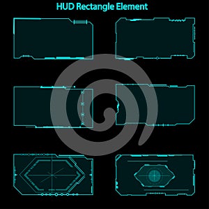 Set of hud rectangle elements,Futuristic Sci Fi Modern User Interface Set.hud rectangle elements,head up display,hud elements photo