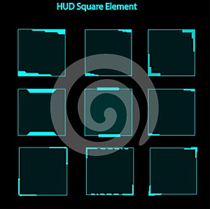 Set of hud square elements,Futuristic Sci Fi Modern User Interface Set.hud square elements,head up display,hud elements photo