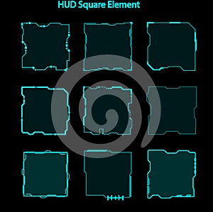 Set of hud square elements,Futuristic Sci Fi Modern User Interface Set.hud square elements,head up display,hud elements