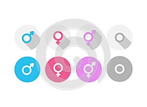 Set of human orientation icons