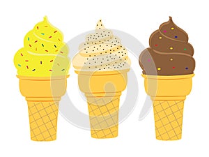 Set of Ice Cream Cones