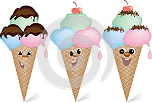 Set ice creams. photo