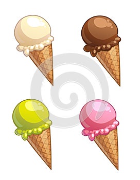Set of ice-creams