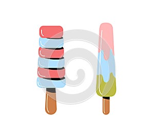 Set of Ice creams sticker