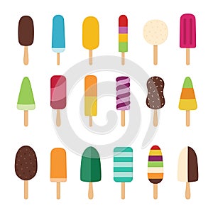 Set of ice creams, vector illustration