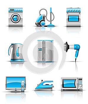 Set icon of household appliances