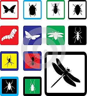 Set icons - 24B. Insects