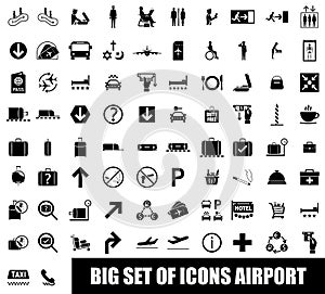 Set of icons airport