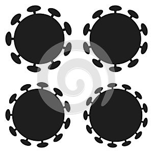 Set icons bacterium the virus is a coronavirus, the vector form of bacteria is a coronavirus pandemic, to protect from