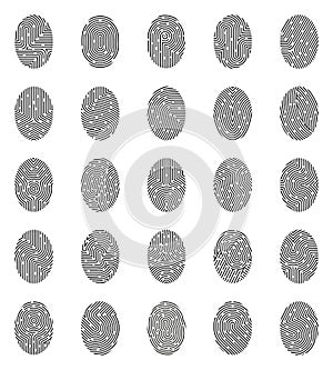 Fingerprints Icons Set photo