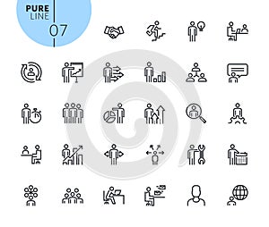 Set of icons for business people concept