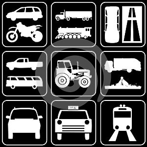 Set of icons (cars)