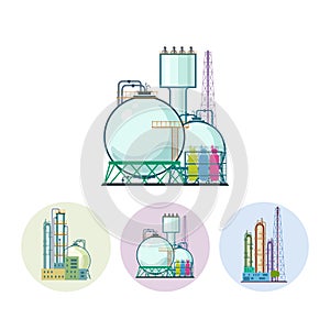 Set icons of a chemical plant