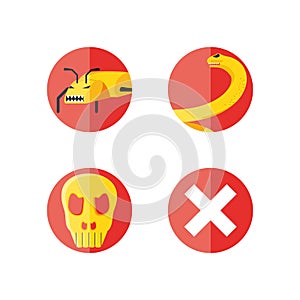 Set icons of cyber security