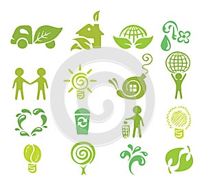 A set of icons - Ecology