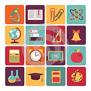 Set of icons education.flat style