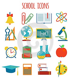 Set of icons education.flat style