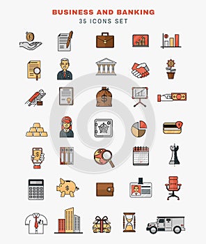 Set of icons and elements of application development