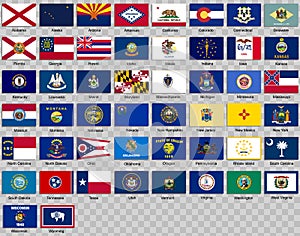 Flags of the states of USA