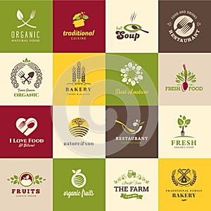 Set of icons for food and drink