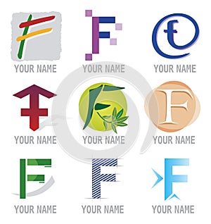 Un conjunto compuesto por iconos a designación de la organización o institución elementos una carta 