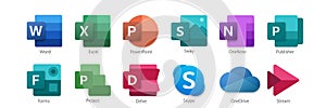 Set icons 01 of 02 -  Microsoft Office 365