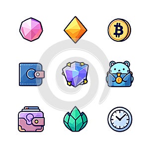 a set of icons for a mobile application