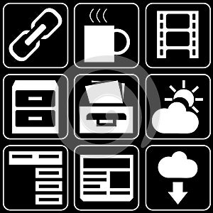 Set of icons (office, work)