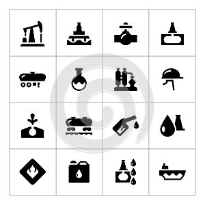 Set icons of oil industry