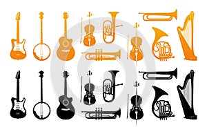 Set Icons of Orchestral Musical Instruments