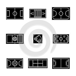 Set of icons playgrounds , vector illustration.