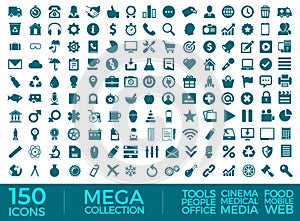 Set Of Icons, Quality Universal Pack, Big Icon Collection Vector Design photo
