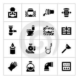 Set icons of sewerage