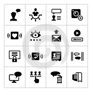 Set icons of social network