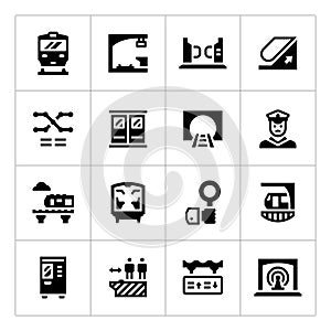 Set icons of subway