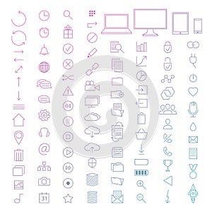 Set of icons for ui user interface mobile devices