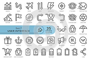 set icons user interface 07