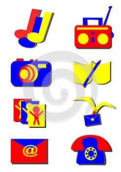 Set of icons, utilities