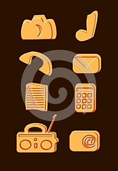 Set of icons, utilities