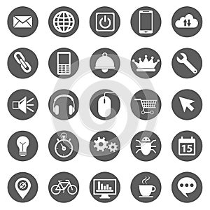 Set of icons for web and user interface design