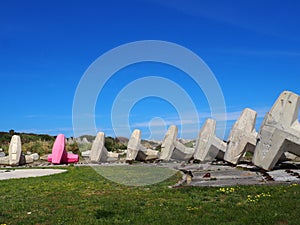 set of idols in the village of Moras, Lugo, Galicia, Spain, Europe photo